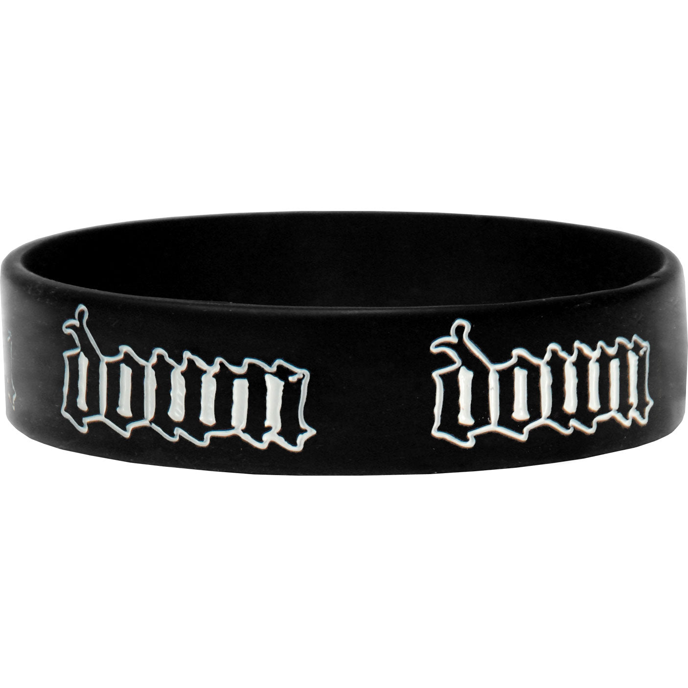 Down Logo Rubber Bracelet Front