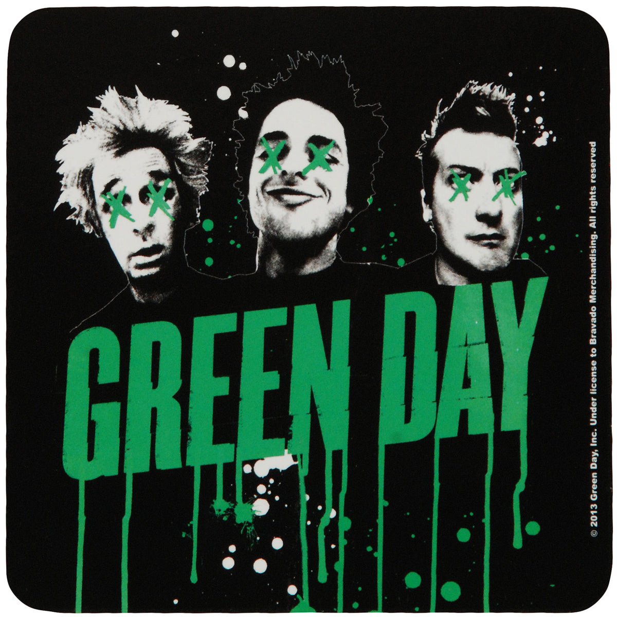 Green Day Drips Coaster Front