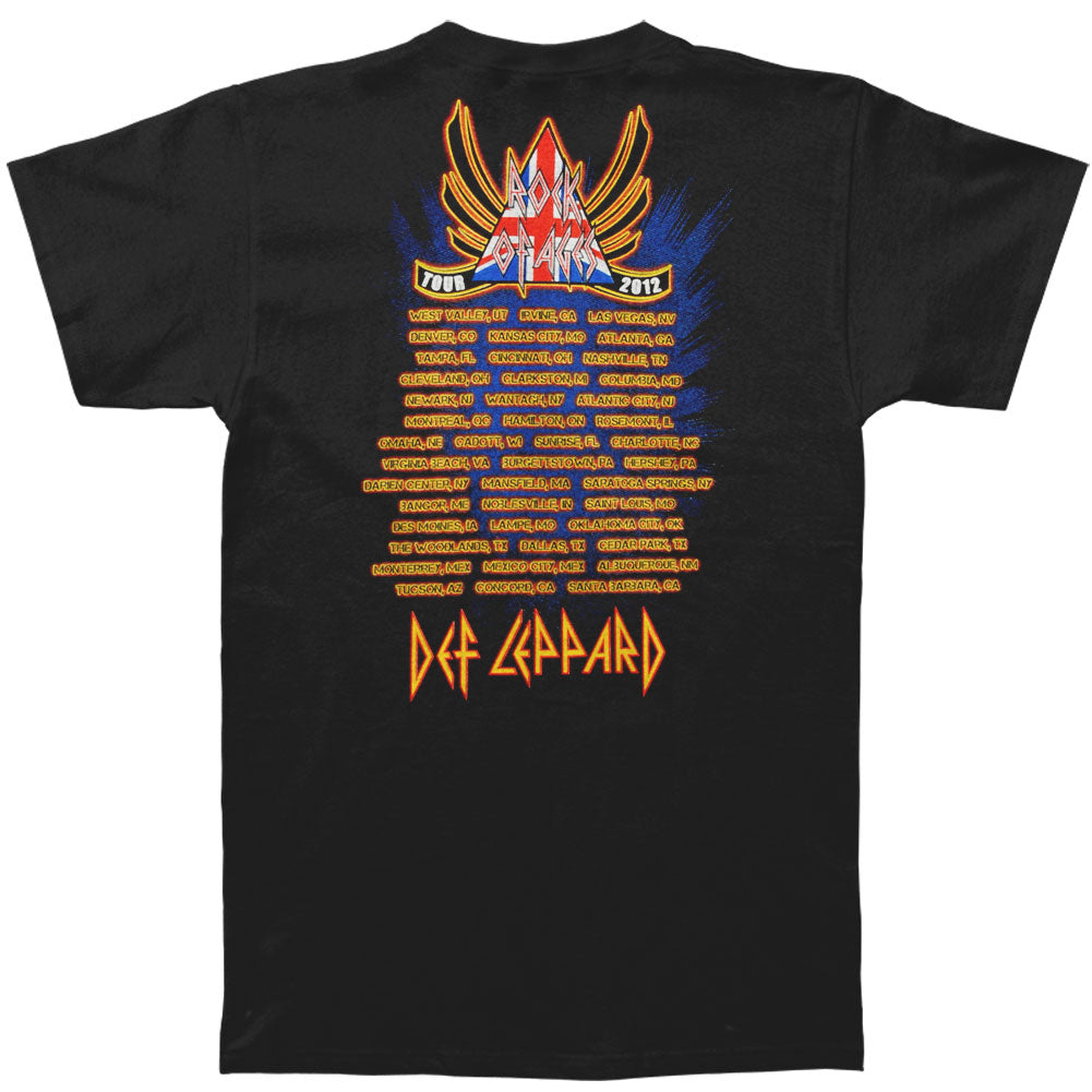 Def Leppard Rock Of Ages 2012 Tour T-shirt Back