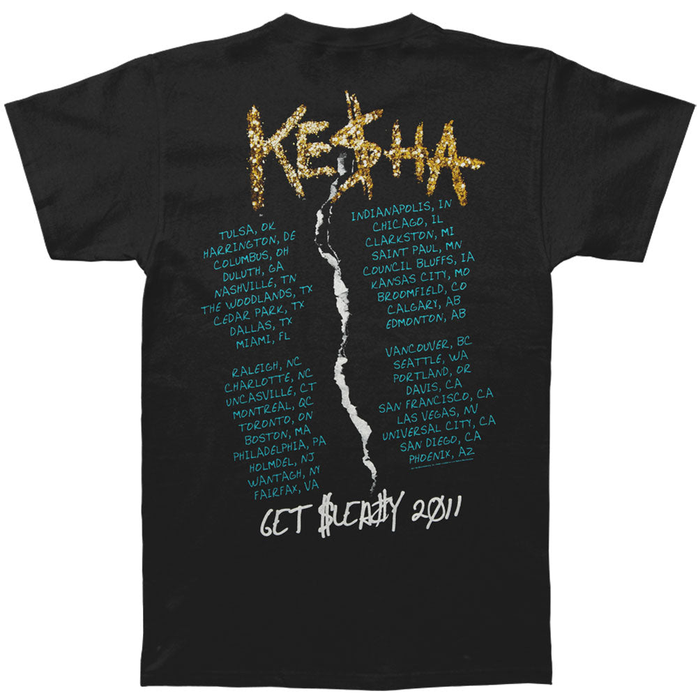 Kesha CD Cover 2011 Tour T-shirt Back