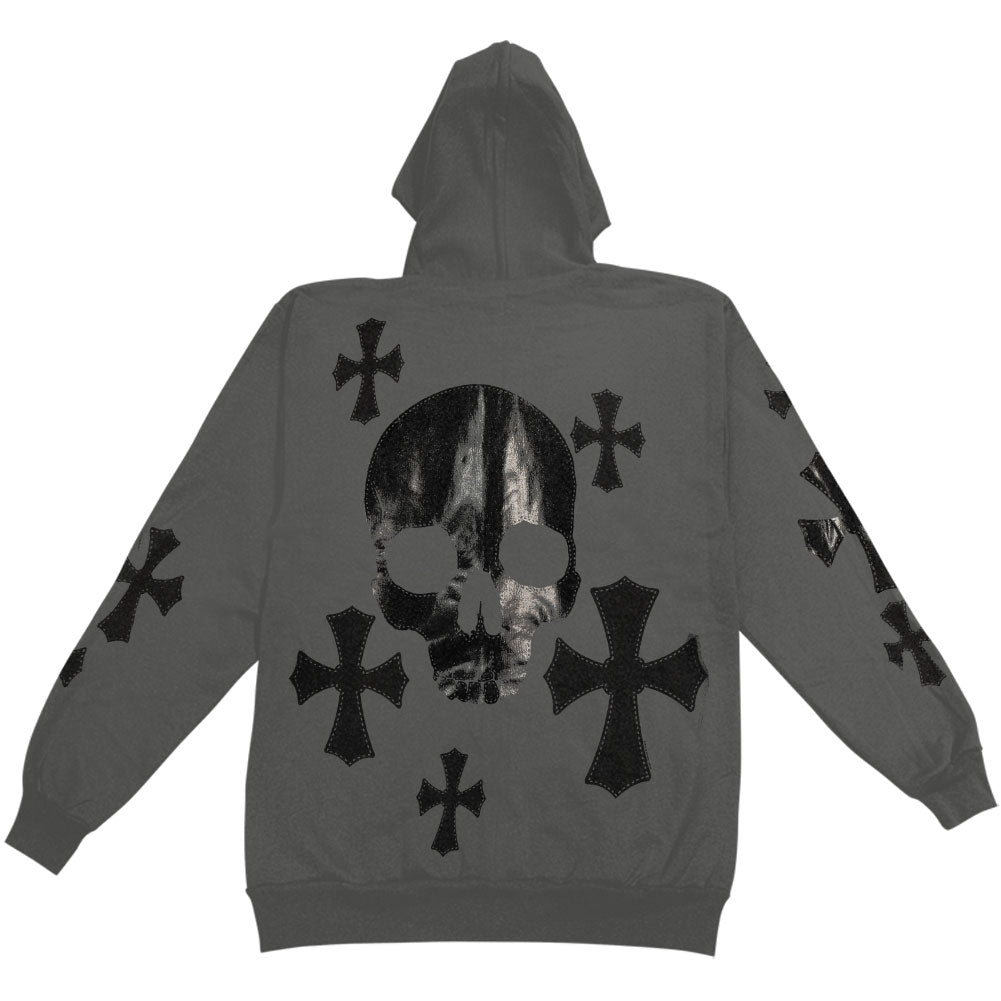 Ozzy Osbourne Skull & Crosses Zippered Hooded Sweatshirt Back