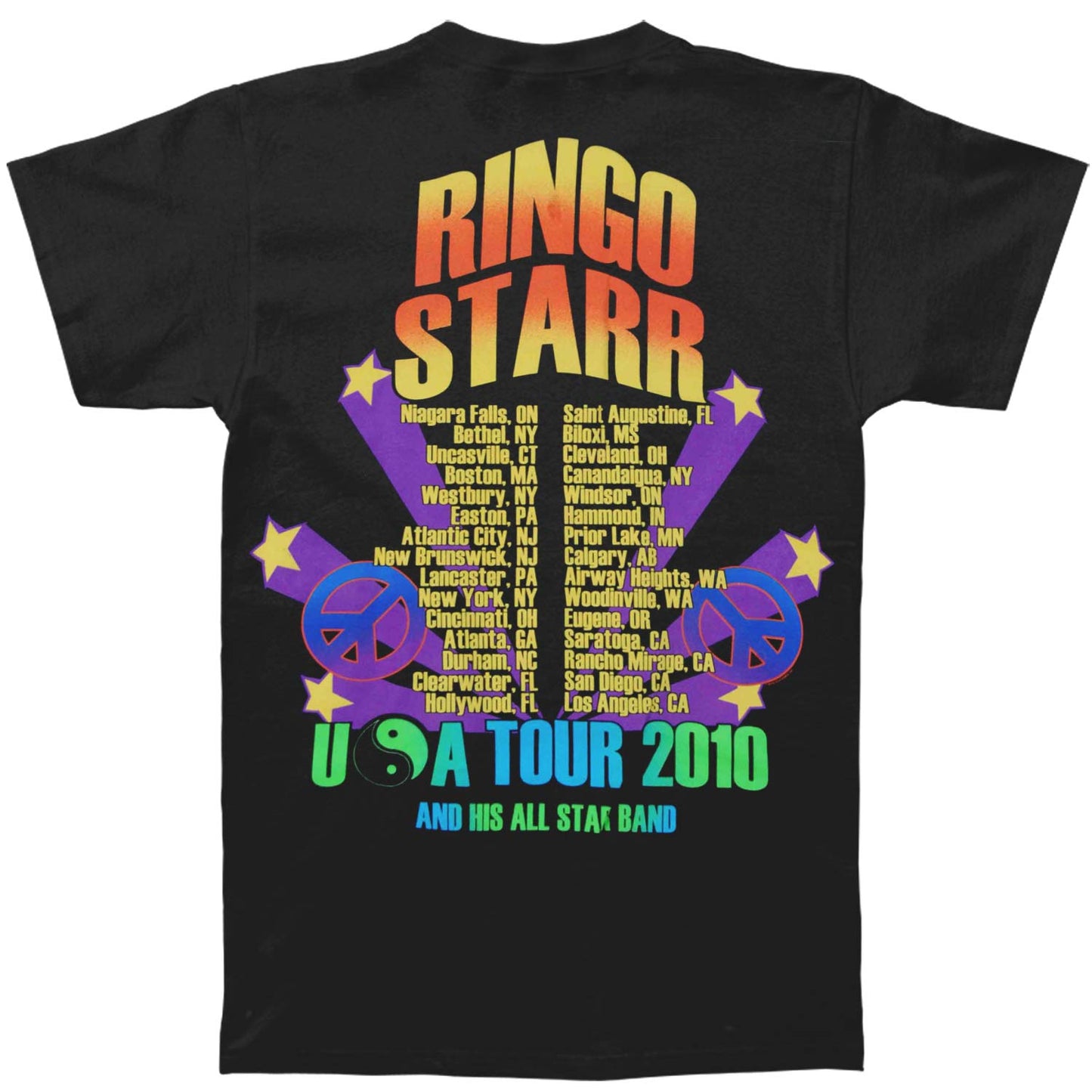 Ringo Starr 2010 Tour Slim Fit T-shirt Back