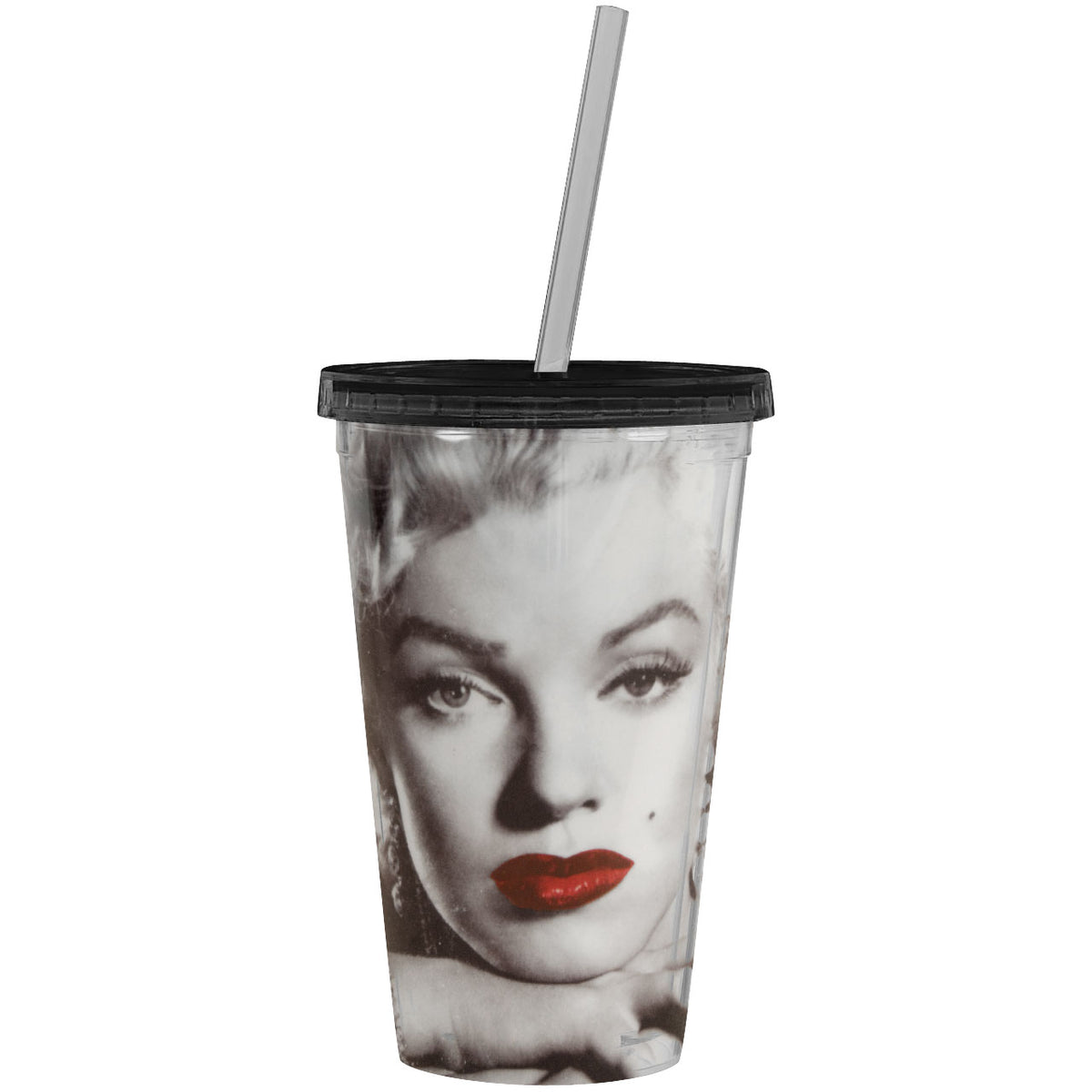 Marilyn Monroe Close Up Straw Tumbler Front