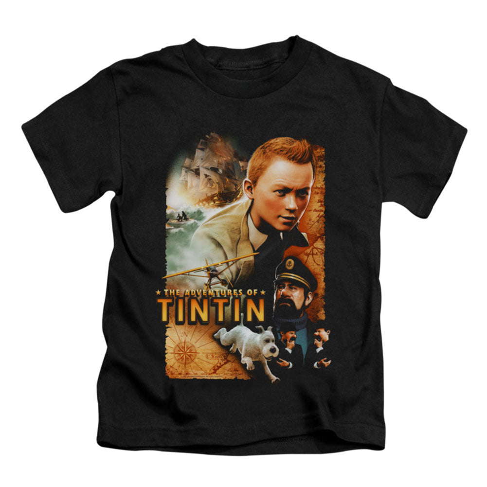 Tintin Adventure Poster Childrens T-shirt Front
