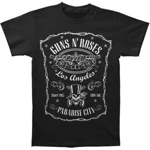 Guns N Roses Paradise City Label T-shirt Front