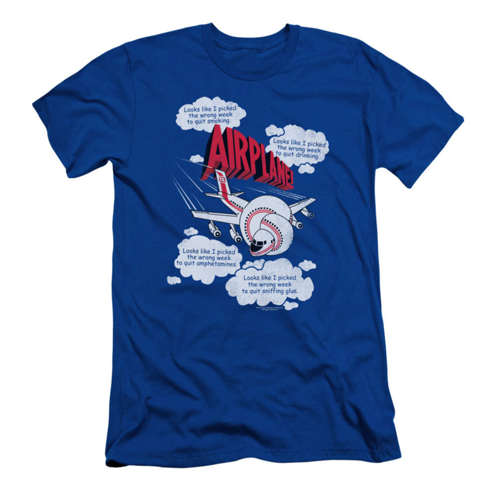 Airplane Picked The Wrong Day Slim Fit T-shirt Front