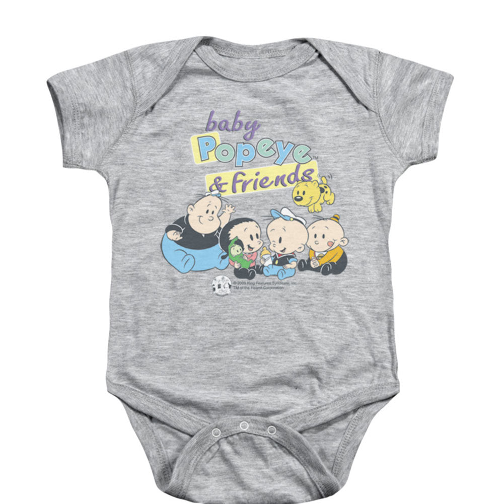 Baby Popeye & Friends Bodysuit Front