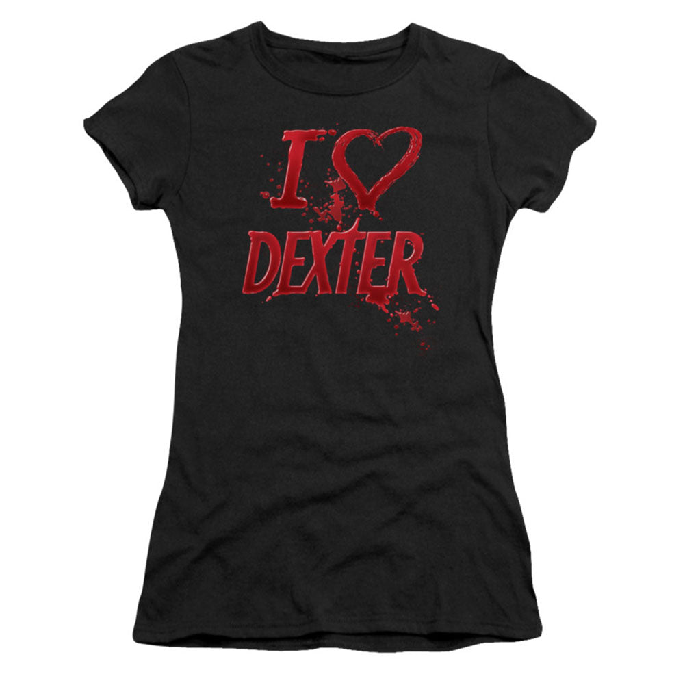I Heart Dexter Cap Sleeve Junior Top Front