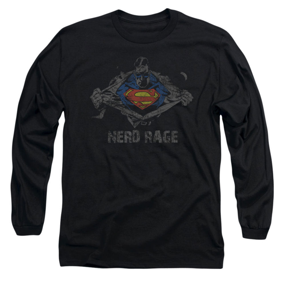 Superman Nerd Rage Long Sleeve Front