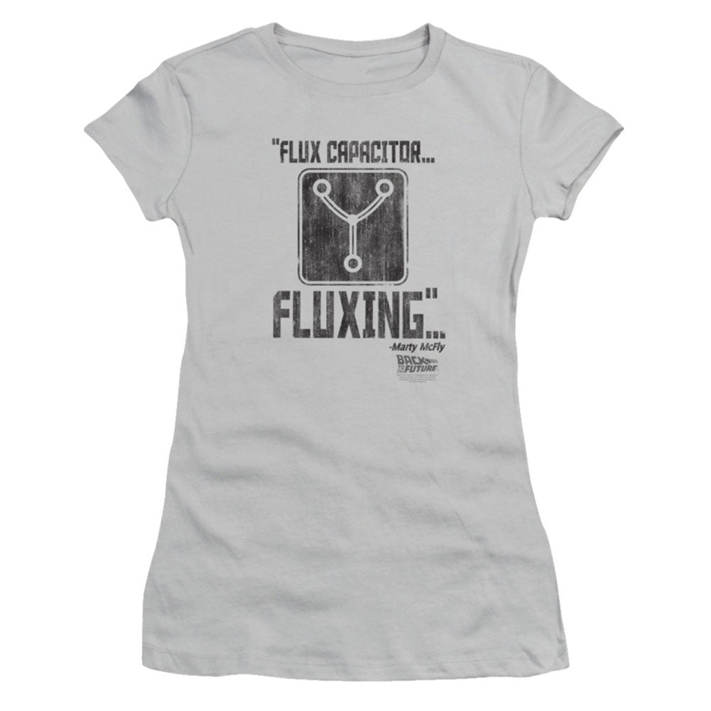 Back To The Future Fluxing Cap Sleeve Junior Top Front