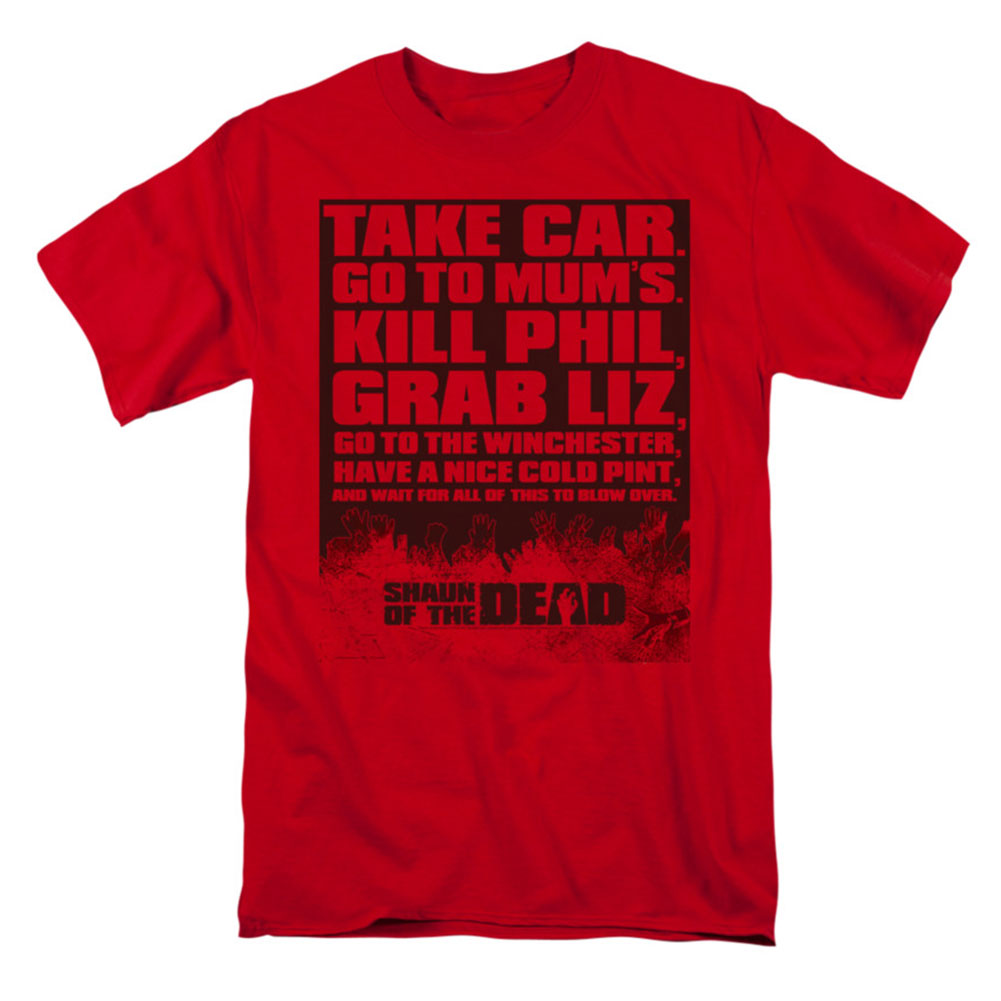 Shaun Of The Dead List T-shirt