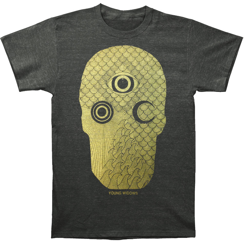 Young Widows Easy Pain Skull Gold Slim Fit T-shirt Front