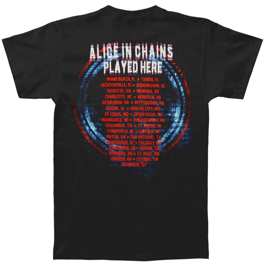 Alice In Chains Play Button Tour Tee (Miami - Montreal) Slim Fit T-shirt Back