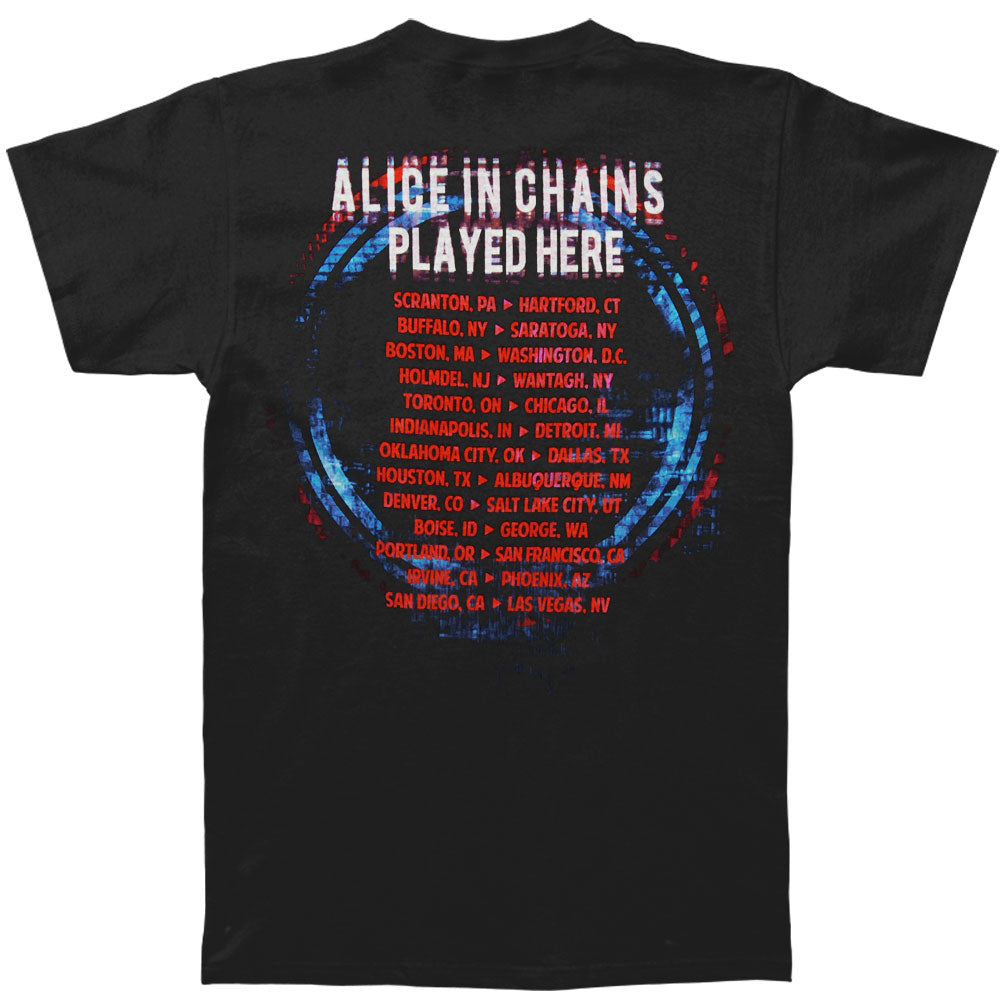 Alice In Chains Play Button Tour Tee (Scranton - Las Vegas) Slim Fit T-shirt Back