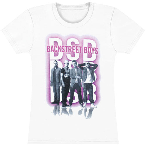 Backstreet Boys Pink Background Soft Junior Top Front