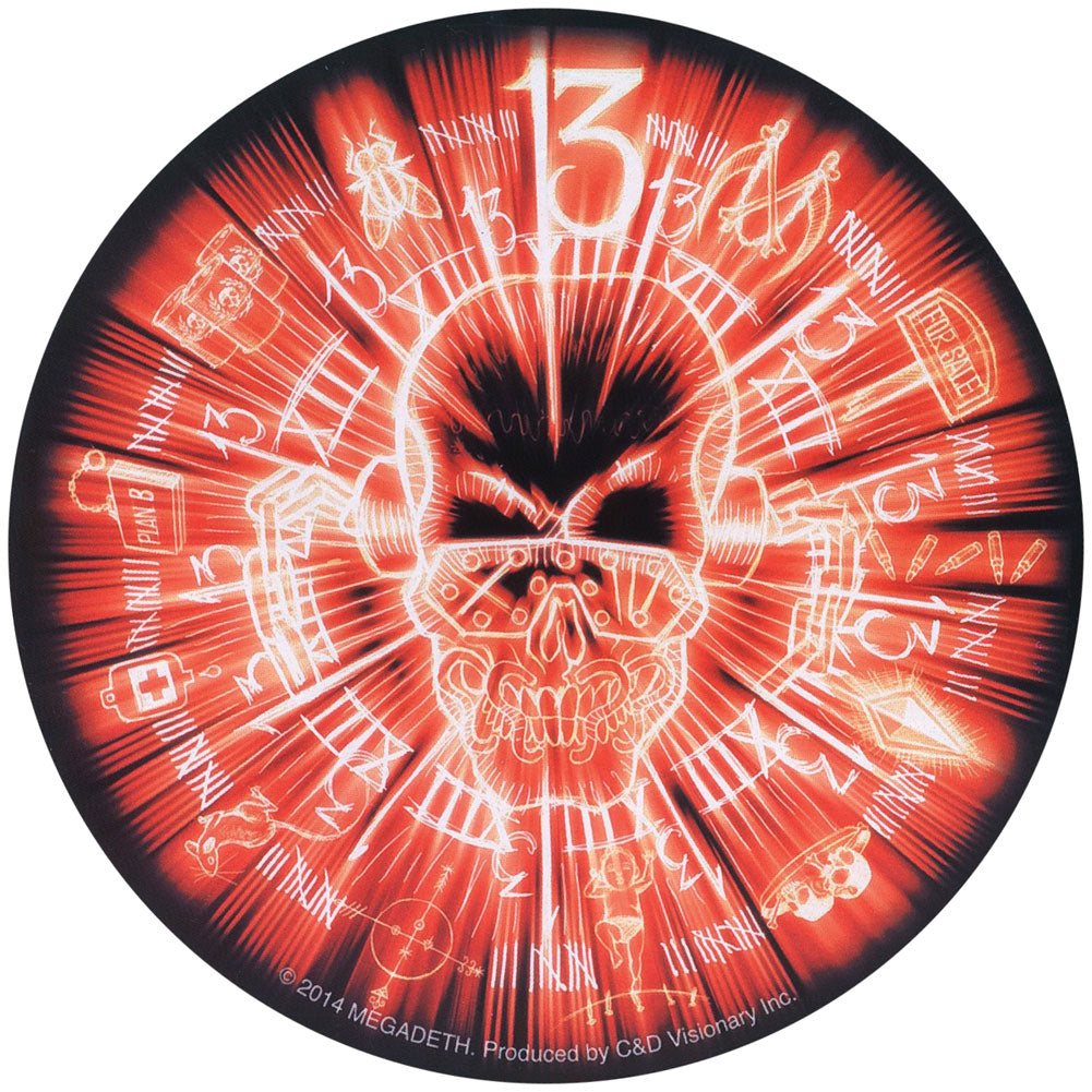 Megadeth 13 Skull Sticker Front