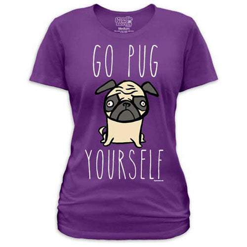 Jim Benton Go Pug Yourself Soft Junior Top Front