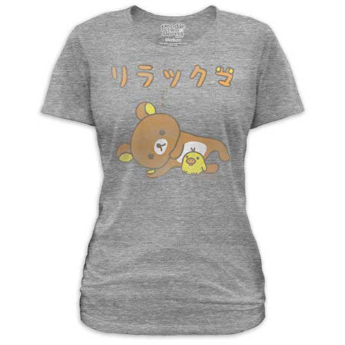 Rilakkuma Bear And Chick Soft Junior Top Front
