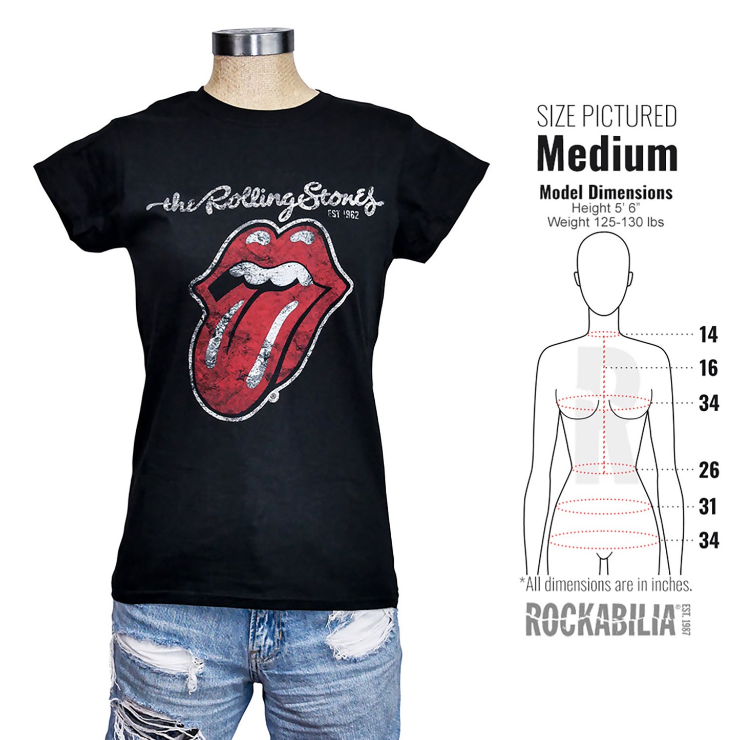 Rolling Stones Plastered Tongue Junior Top Alt 3