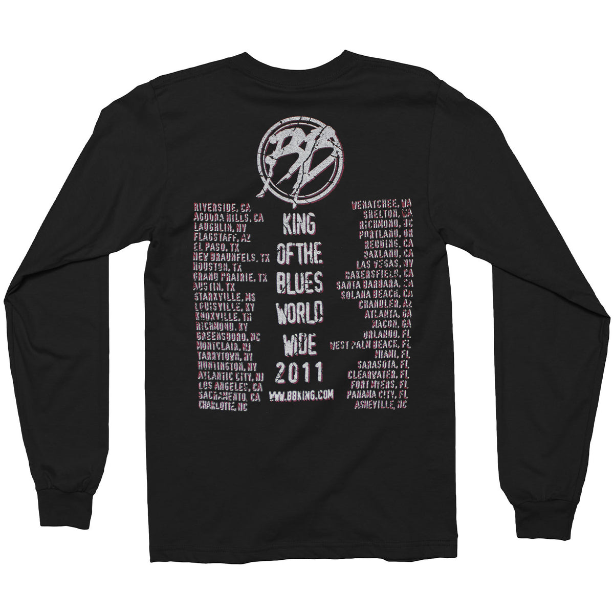 B.B. King King Of The Blues 2011 Tour Long Sleeve Back