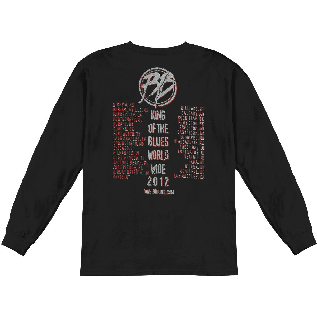 B.B. King King Of The Blues 2012 Tour (Limited Quantity) Long Sleeve Back