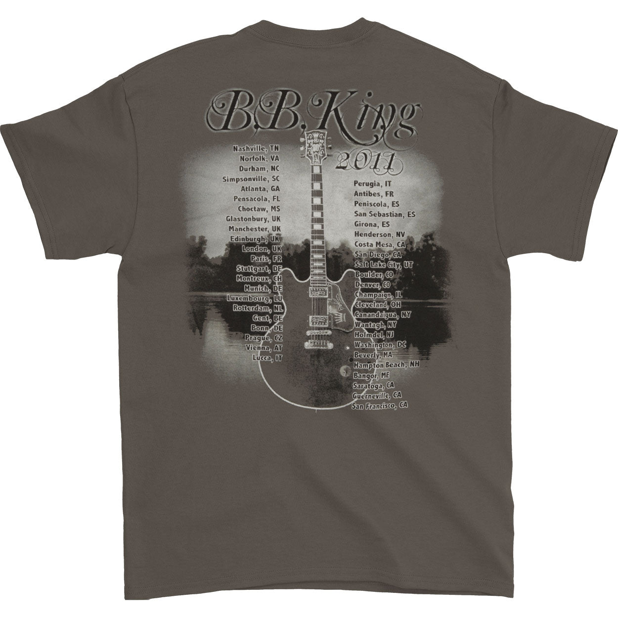 B.B. King One Kind 2011 Tour T-shirt Back