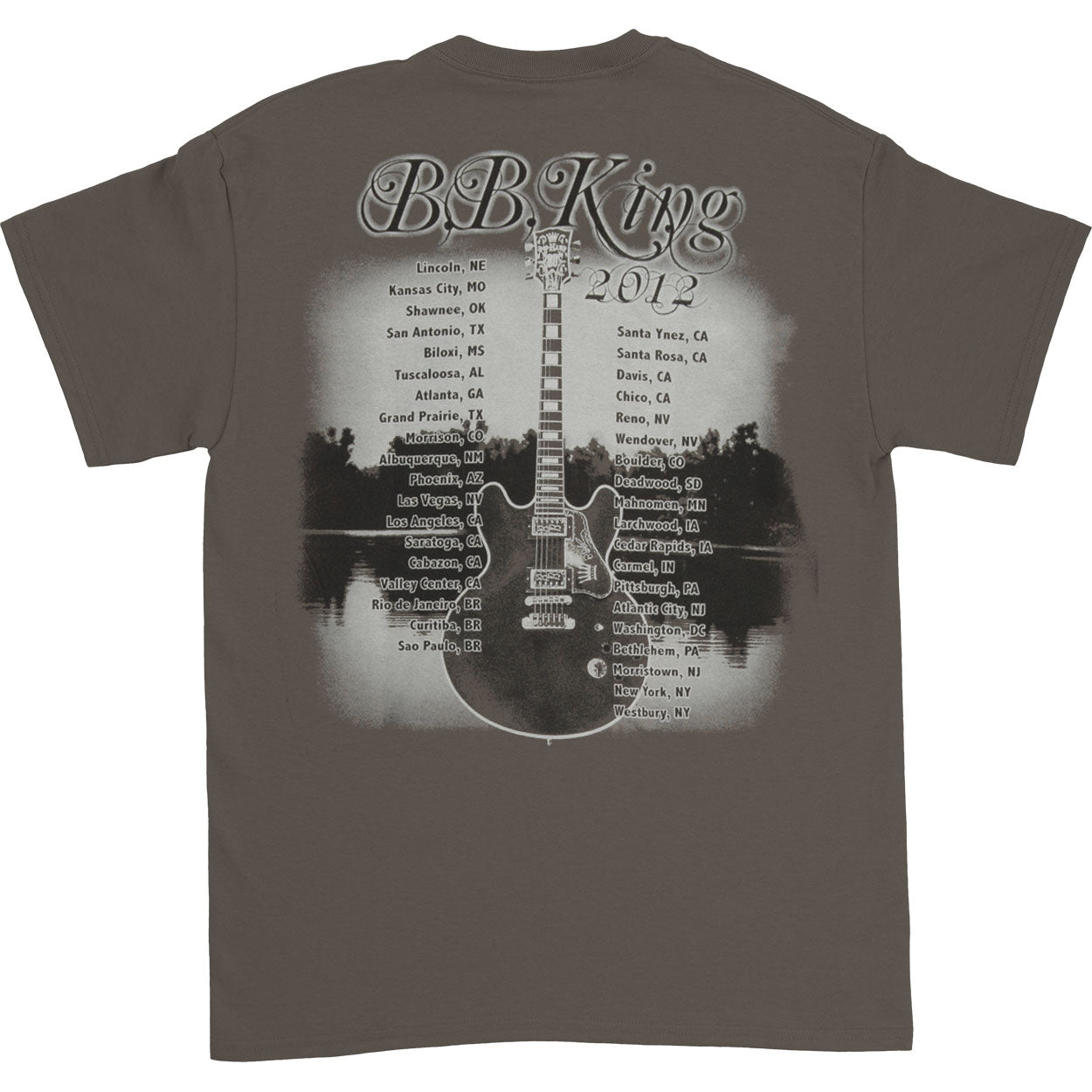 B.B. King One Kind 2012 World Tour T-shirt Back
