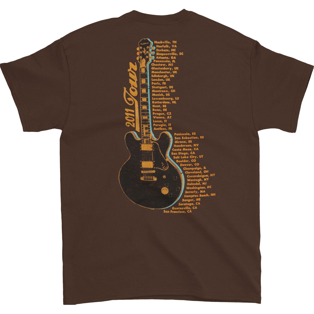 B.B. King Worldwide 2011 Tour T-shirt Back