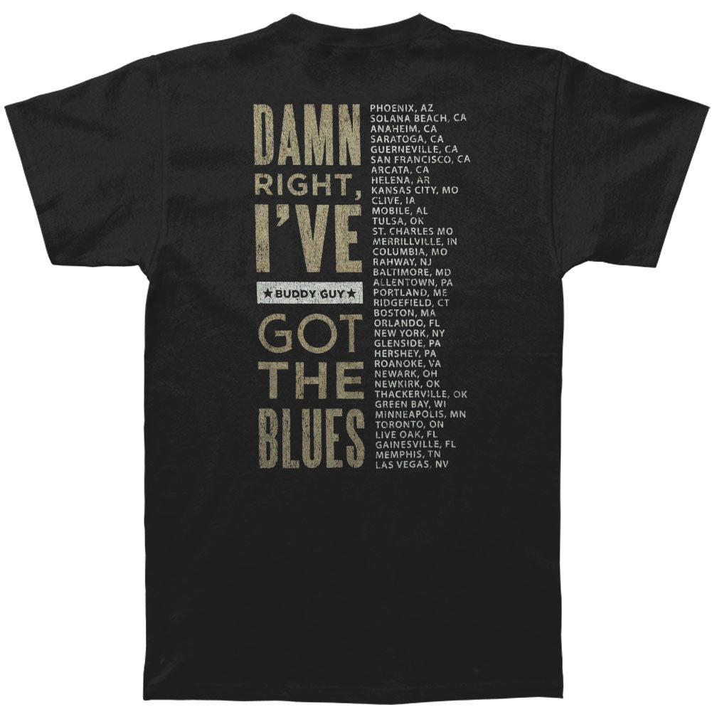 Buddy Guy Damn Right Tour Slim Fit T-shirt Back