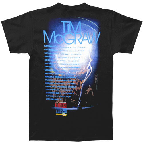 Tim Mcgraw Black Photo 2013 Tour Slim Fit T-shirt Back