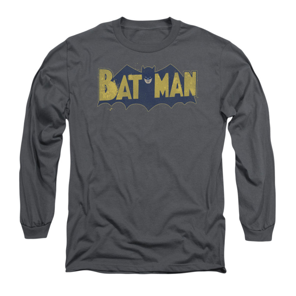 Batman Vintage Logo Splatter Long Sleeve Front