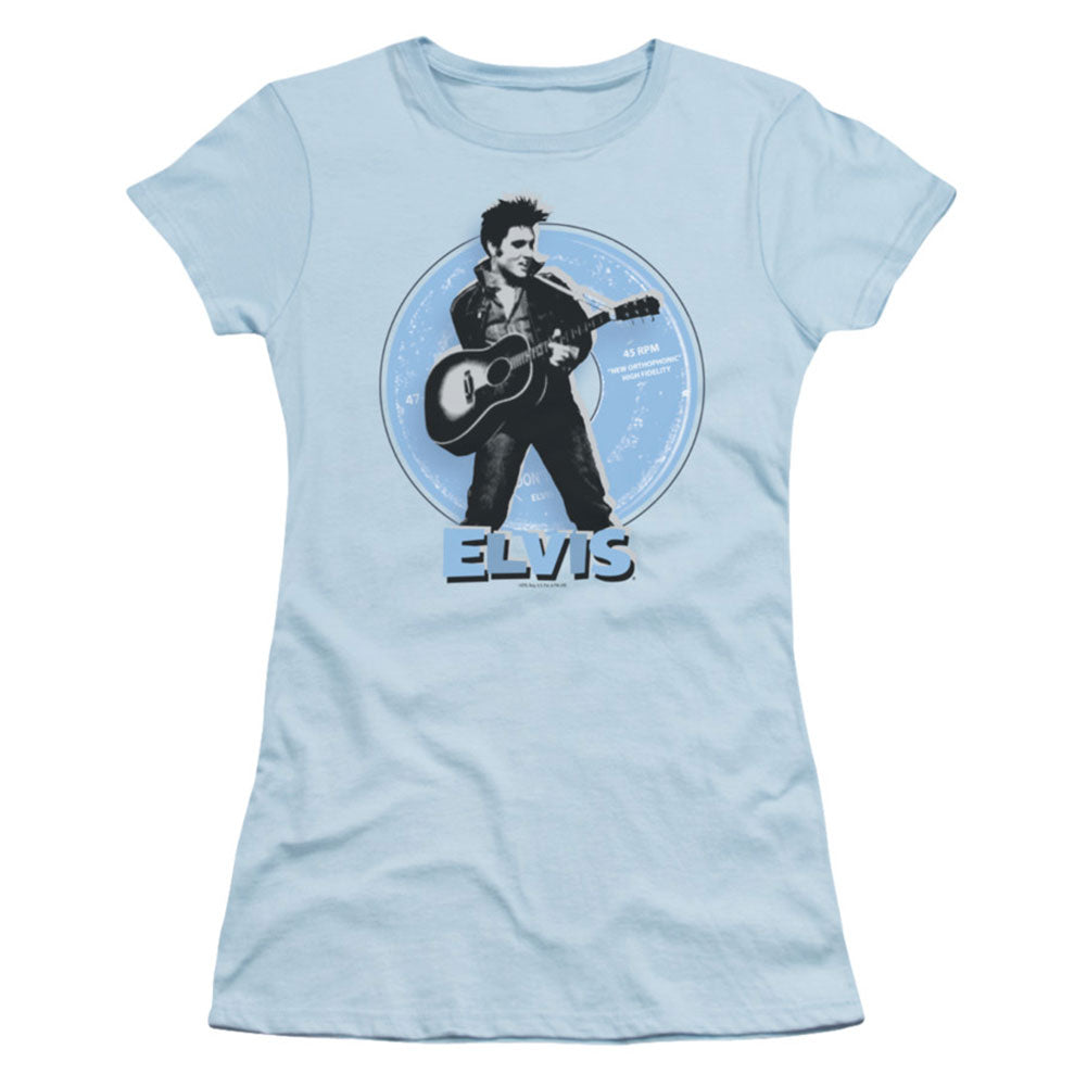 Elvis Presley 45 Rpm Cap Sleeve Junior Top Front