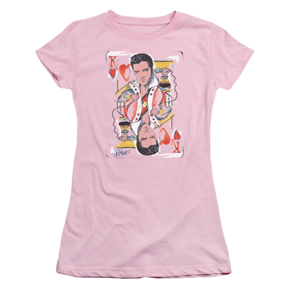 Elvis Presley King Of Hearts Cap Sleeve Junior Top Front