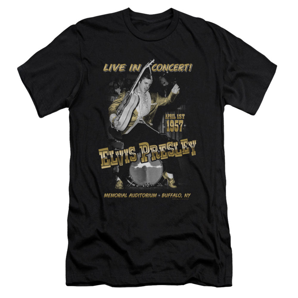 Elvis Presley Live In Buffalo Slim Fit T-shirt Front