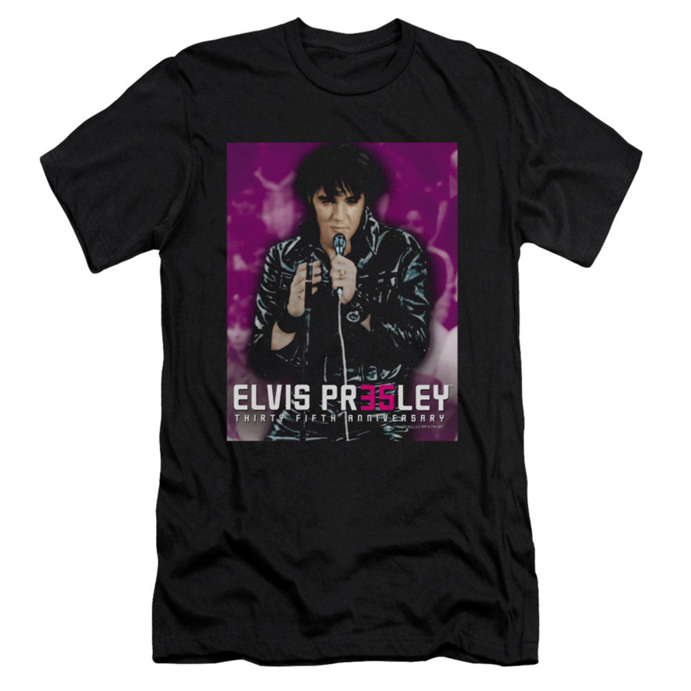 Elvis Presley 35 Leather Slim Fit T-shirt Front