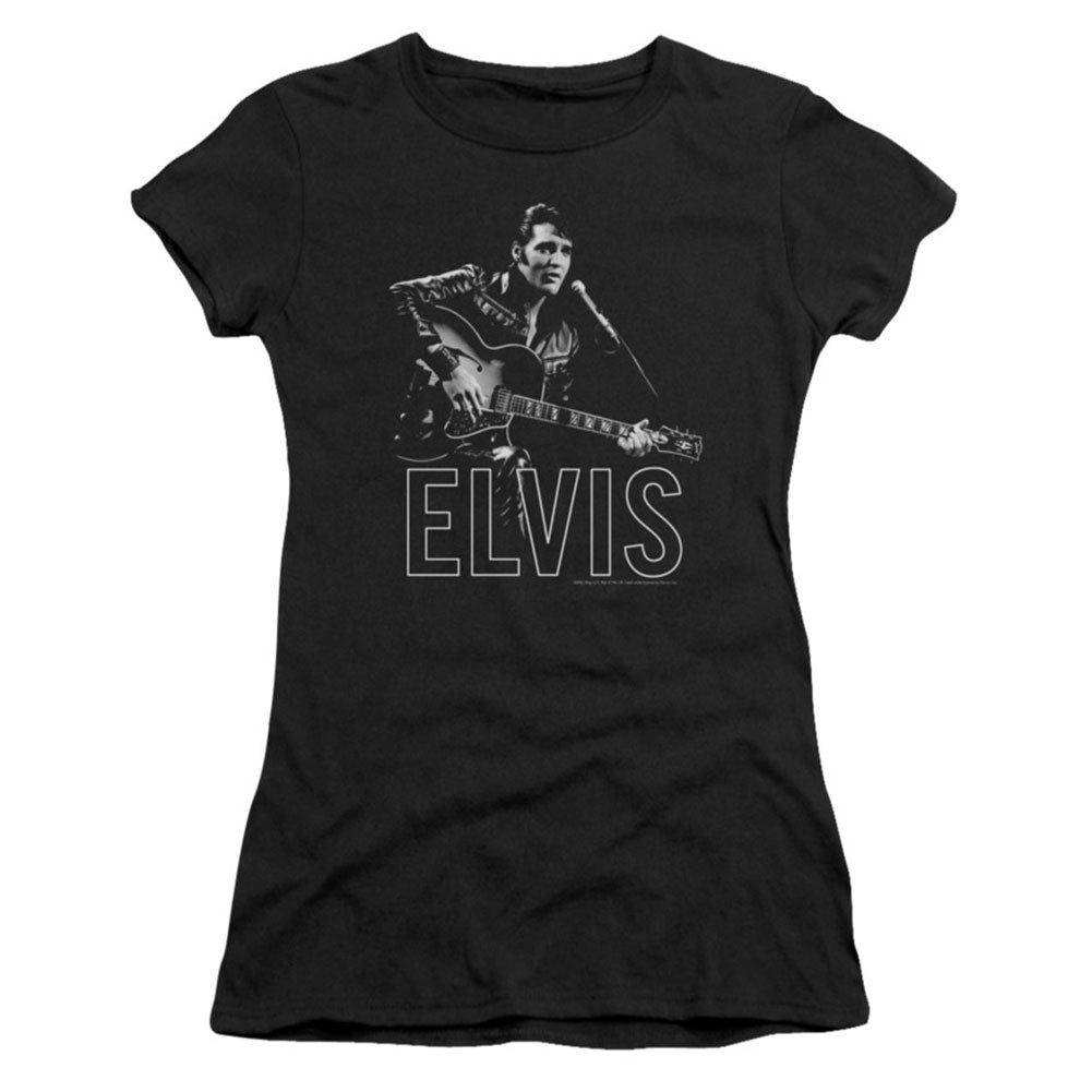 Elvis Presley Guitar In Hand Cap Sleeve Junior Top Front