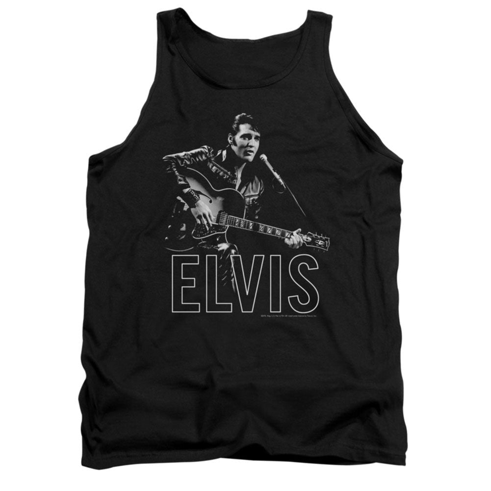 Elvis Presley Guitar In Hand Mens Tank
