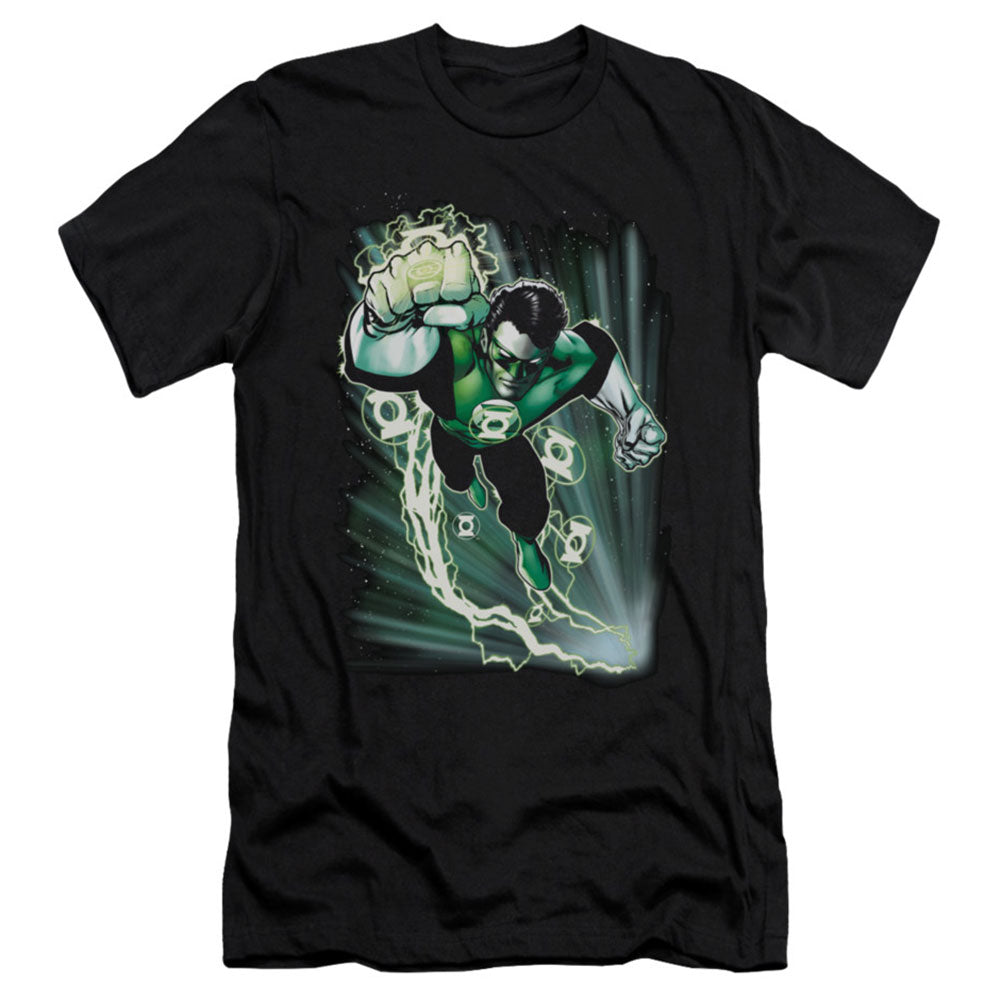 Justice League Of America Emerald Energy Slim Fit T-shirt Front
