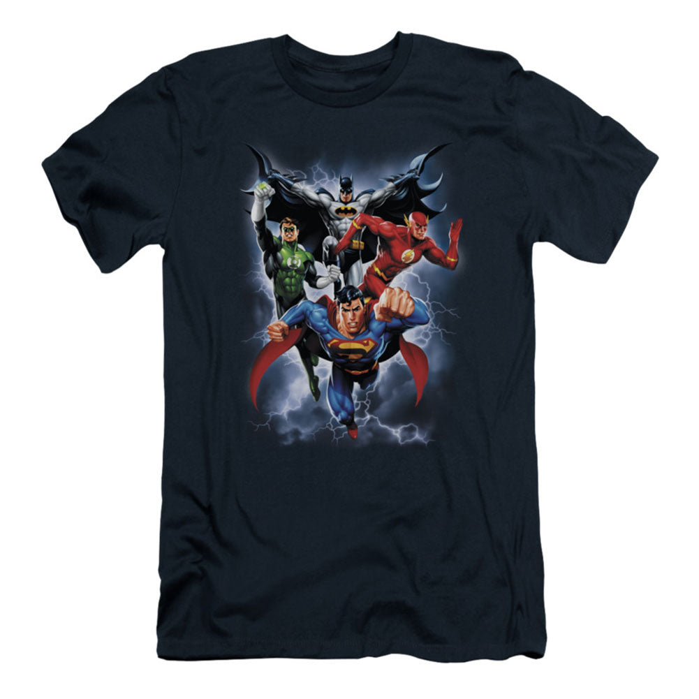 Justice League Of America The Coming Storm Slim Fit T-shirt Front