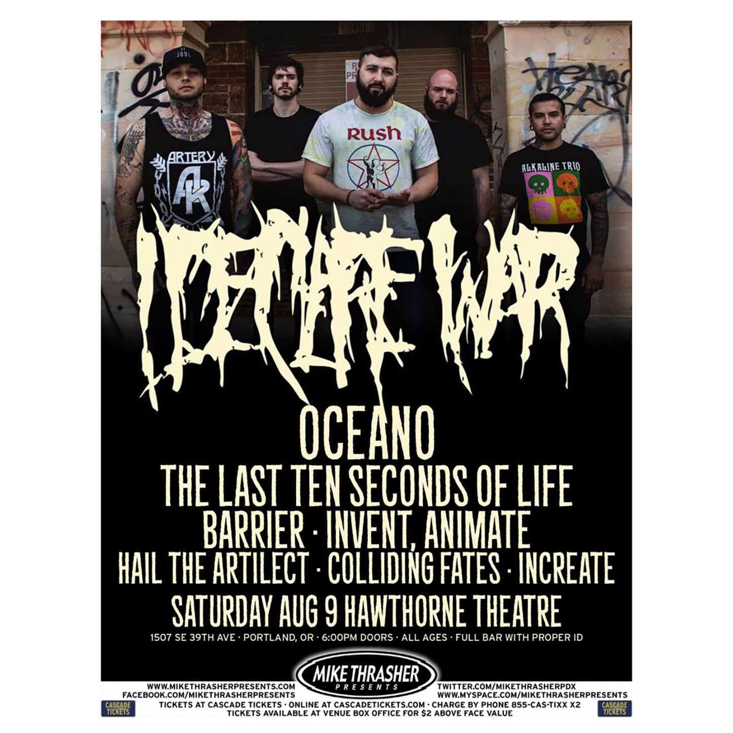 I Declare War Concert Promo Poster Front
