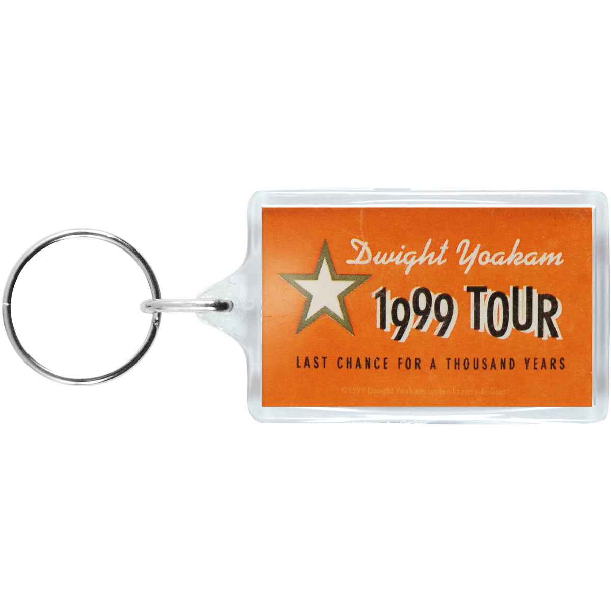 Dwight Yoakam 99 Tour Plastic Key Chain Back