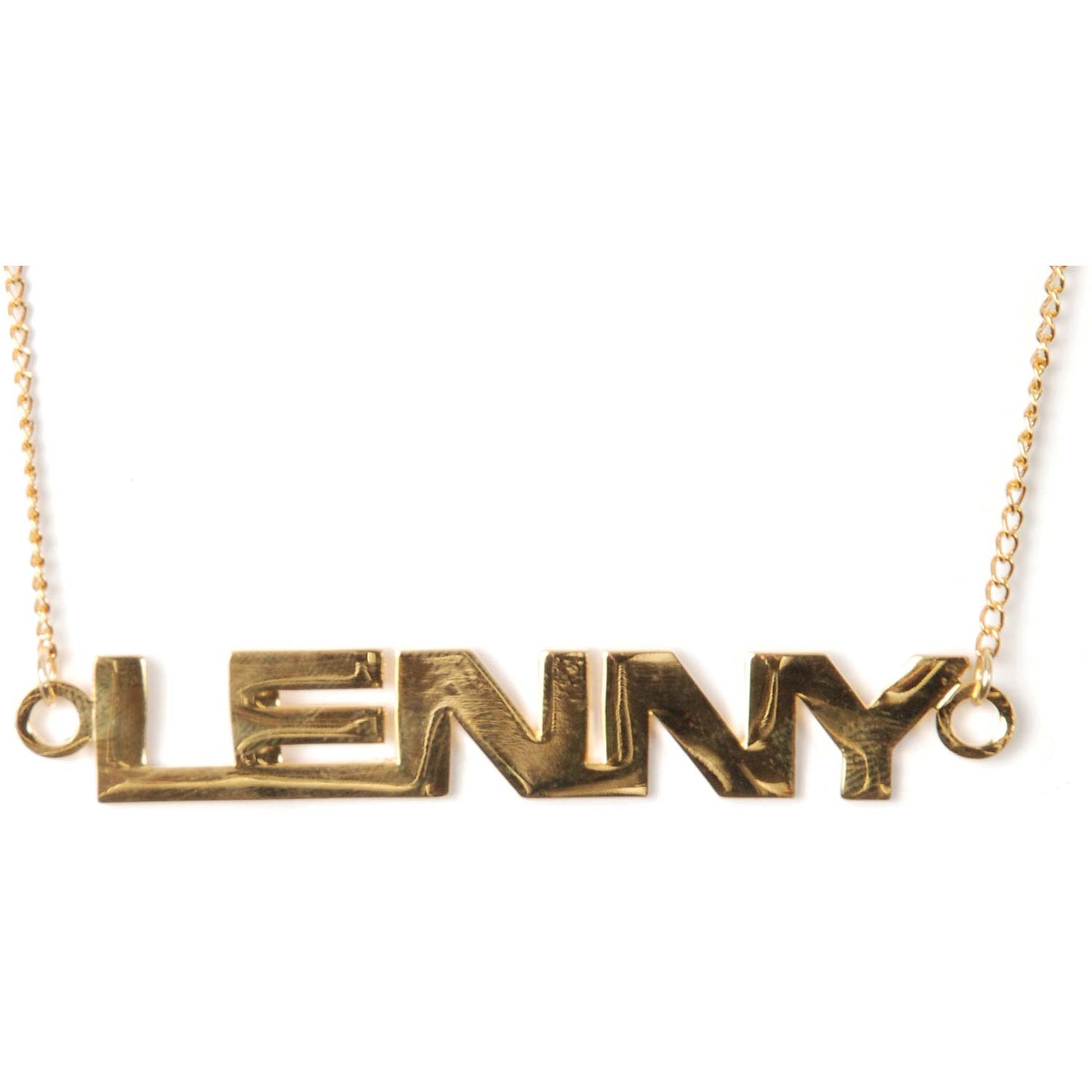 Lenny Kravitz Name Plate Necklace Front