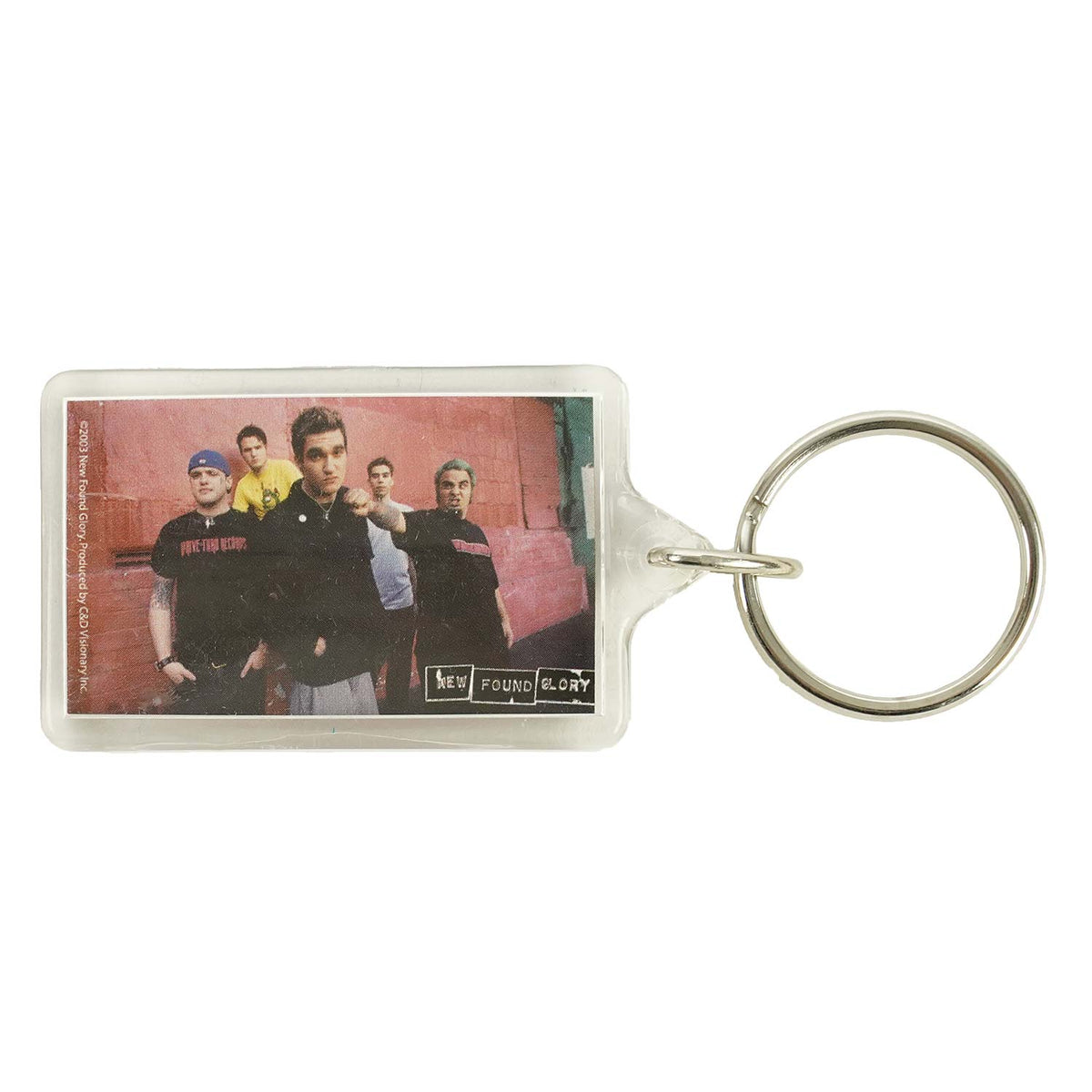 New Found Glory Group Photo Plastic Key Chain Front