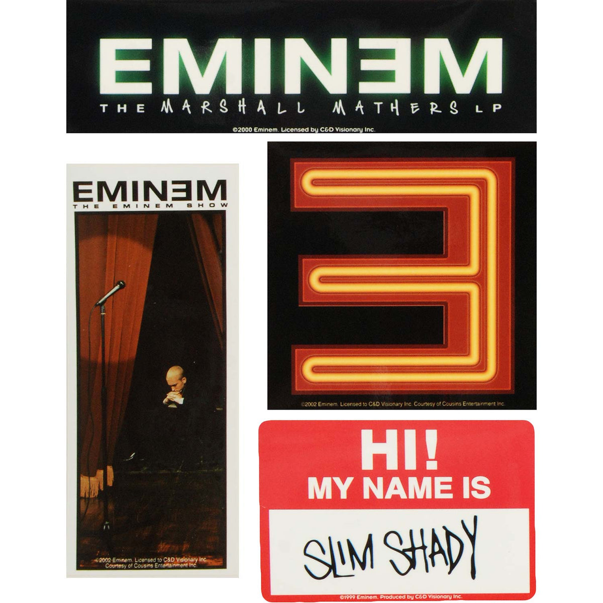 Eminem Slim Shady Sticker Set Front