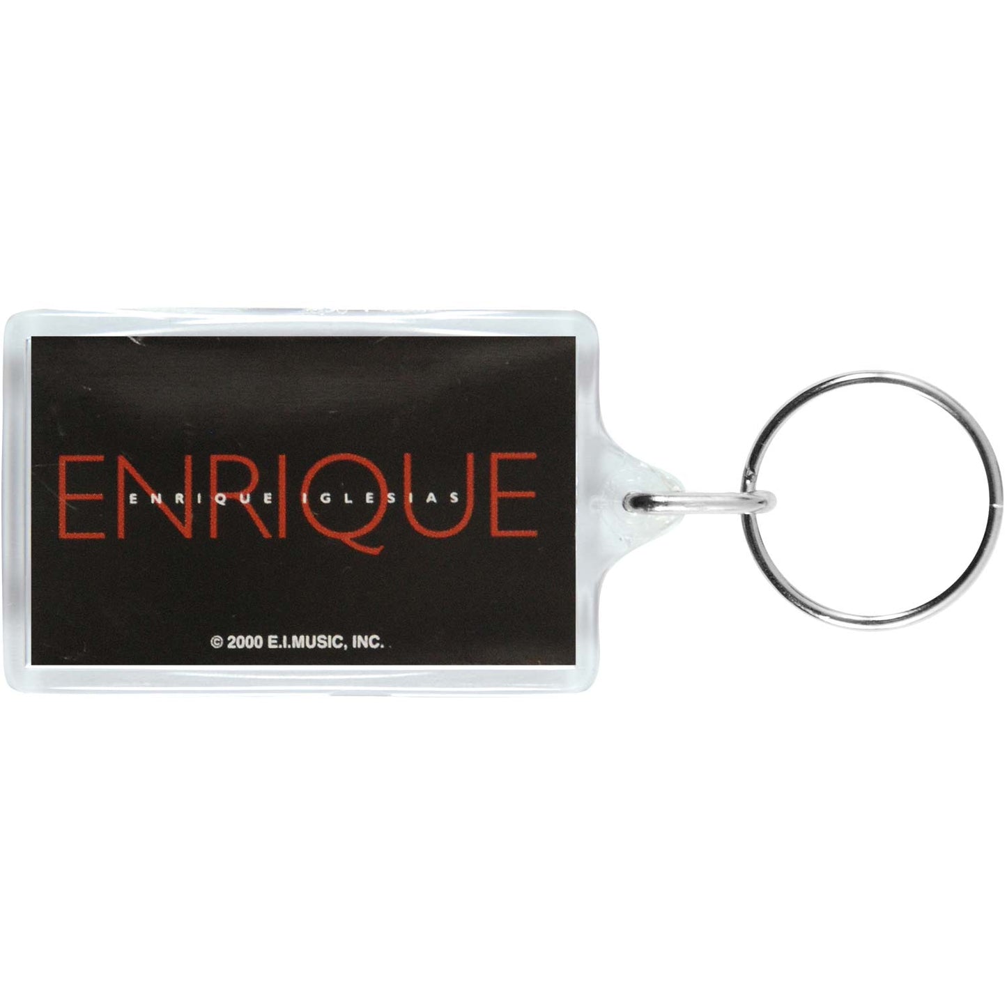 Enrique Iglesias Closeup Photo Plastic Key Chain Back