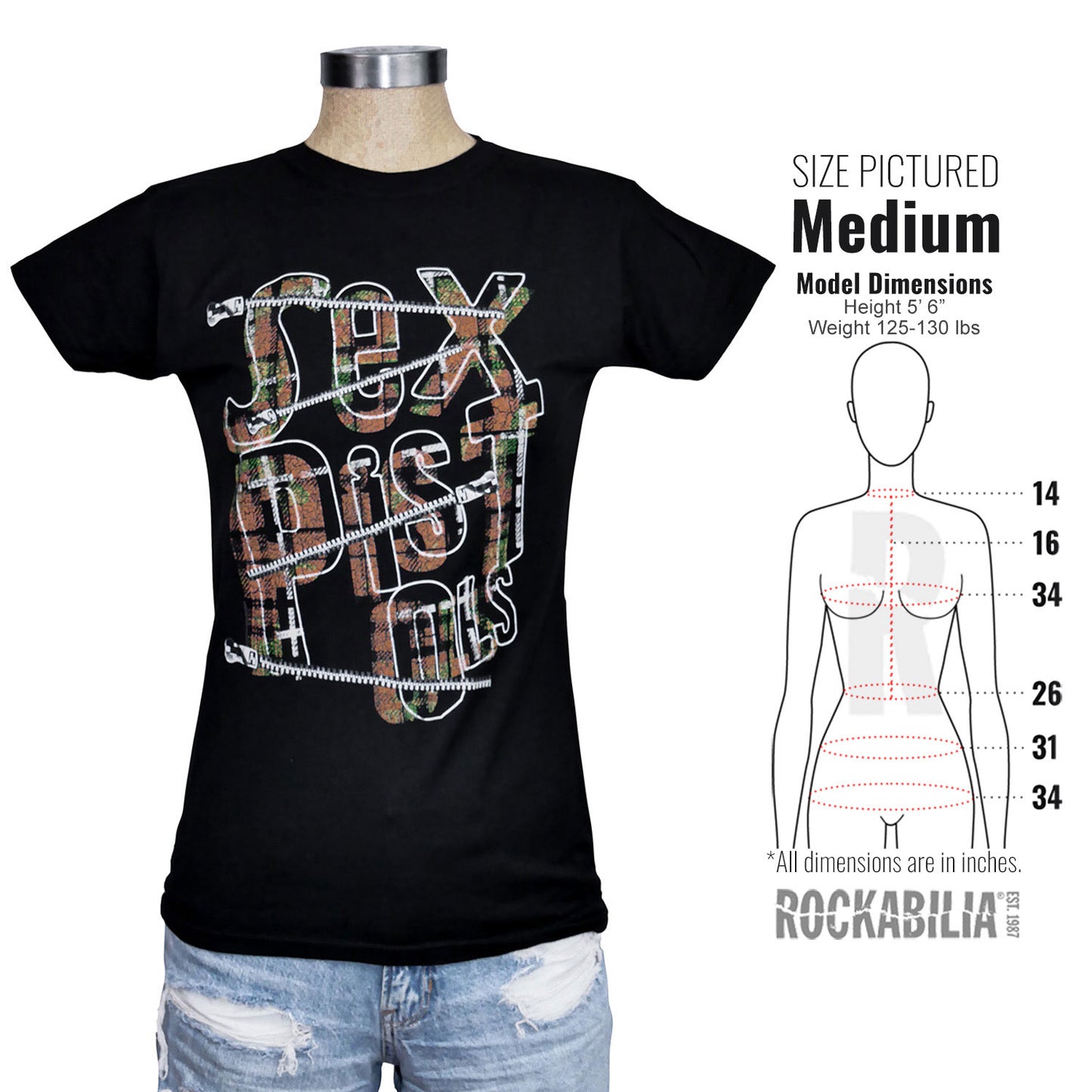 Sex Pistols Plaid Zipper Junior Top Alt 3