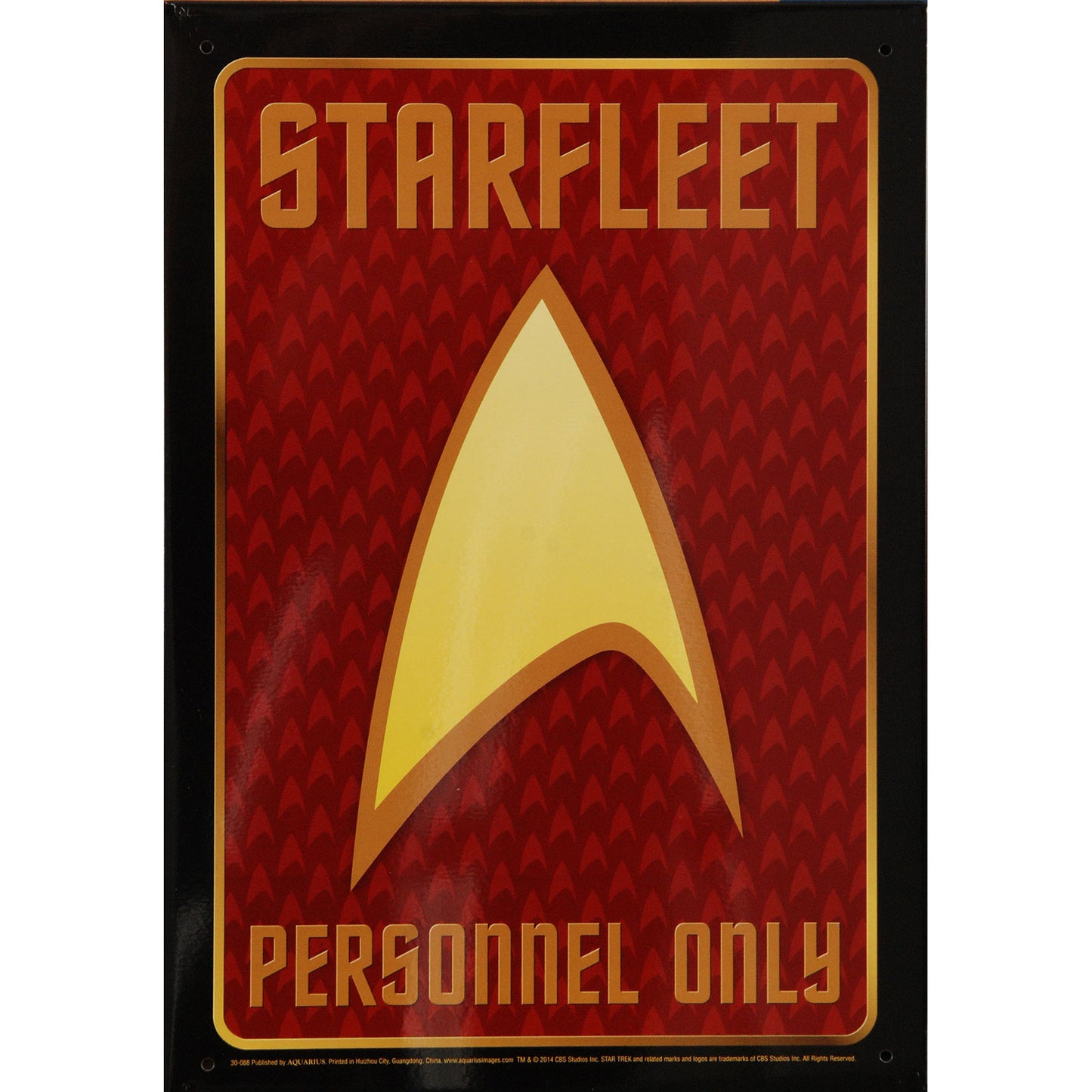 Star Trek Star Trek Authorized Personnel Tin Concert Sign