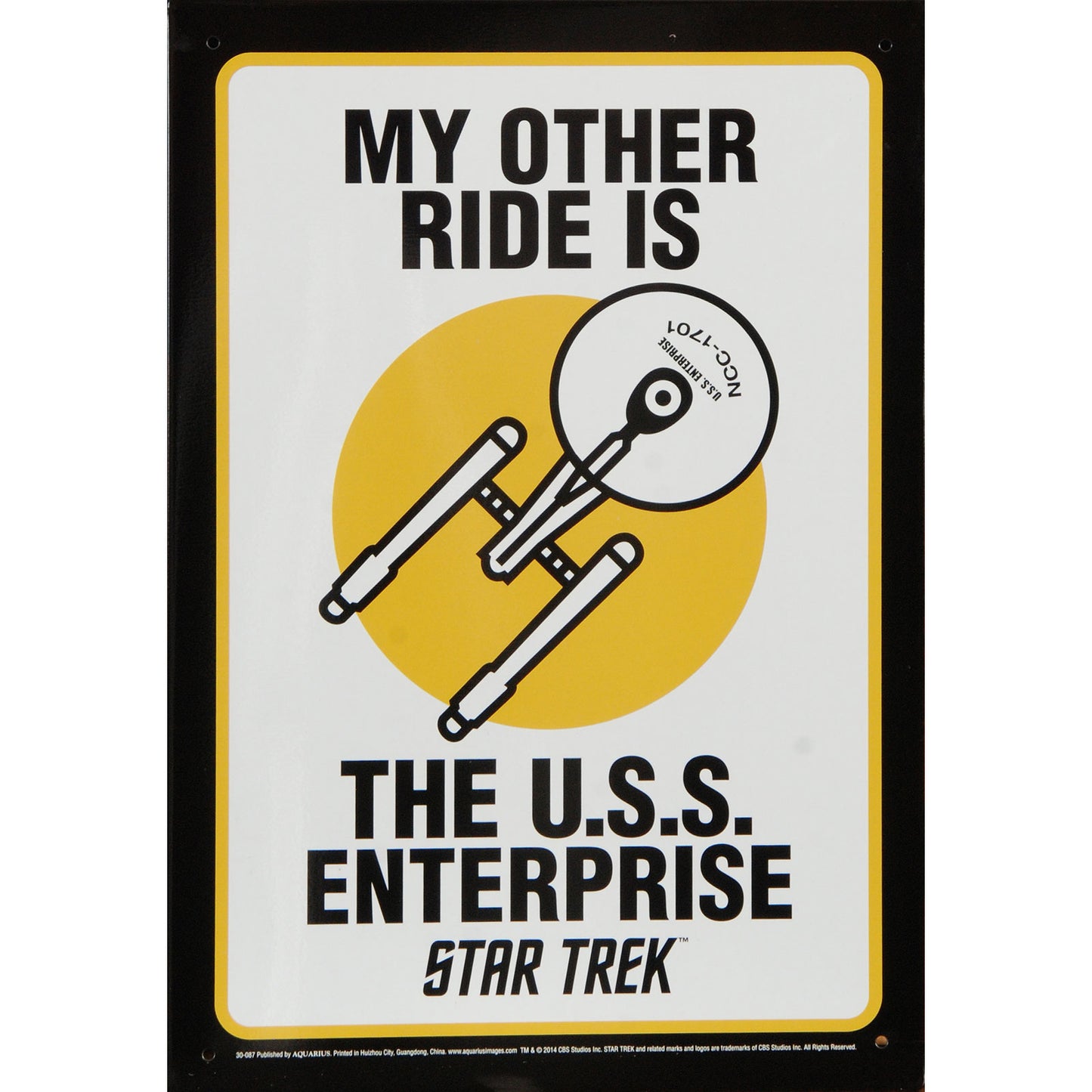 Star Trek Other Ride Tin Concert Sign