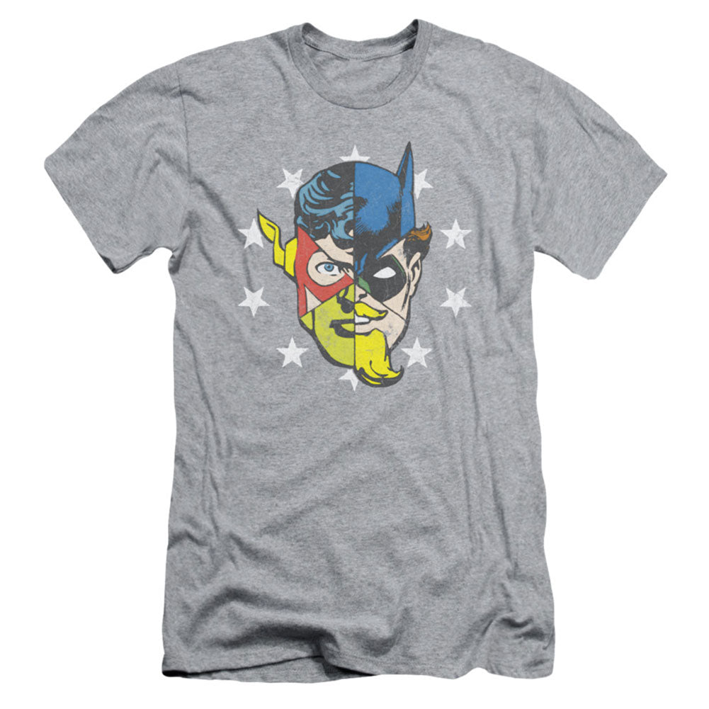 Justice League Of America Face Off Slim Fit T-shirt Front