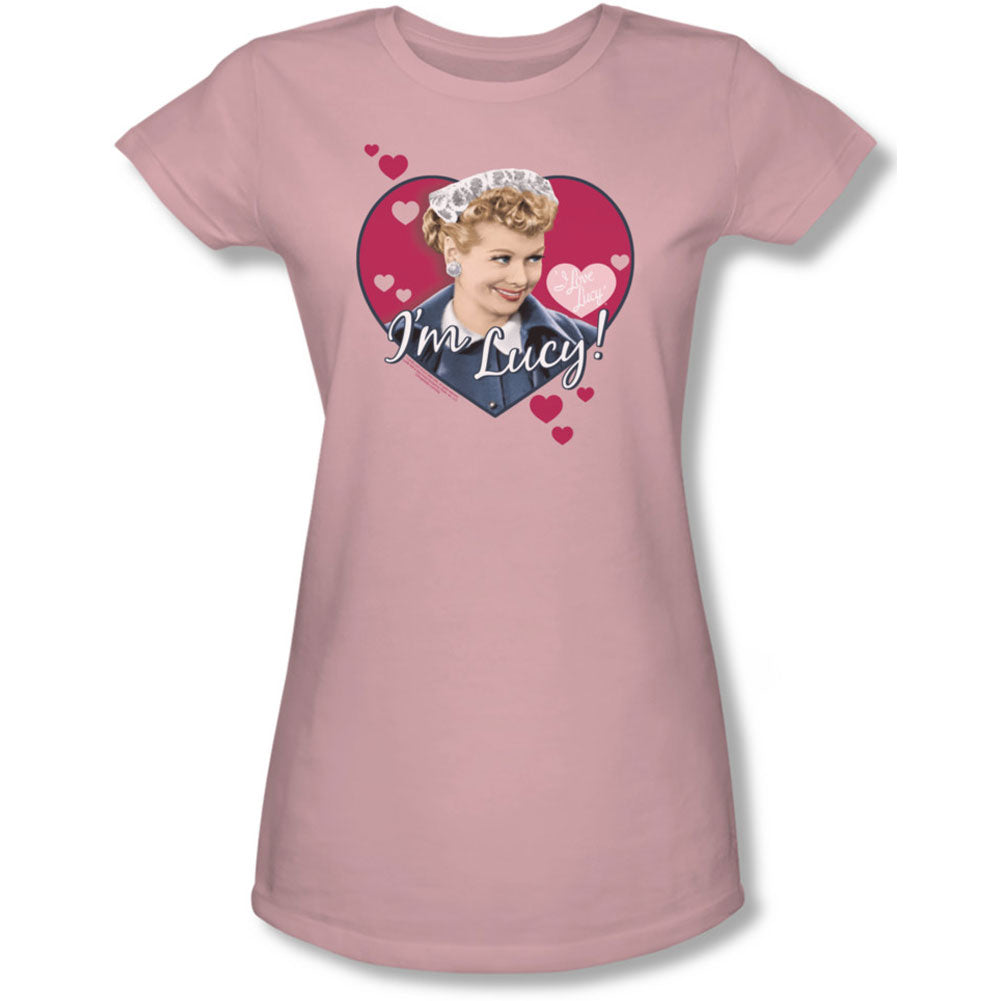 I Love Lucy I'm Lucy Cap Sleeve Junior Top Front